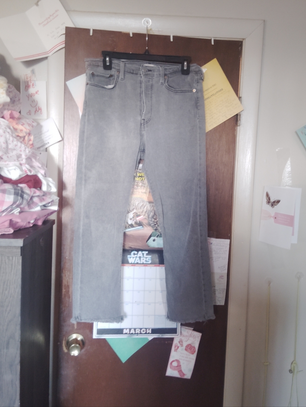 LEVI Wedge Straight - Grey Wash Jeans Size 32" - Picture 3 of 10